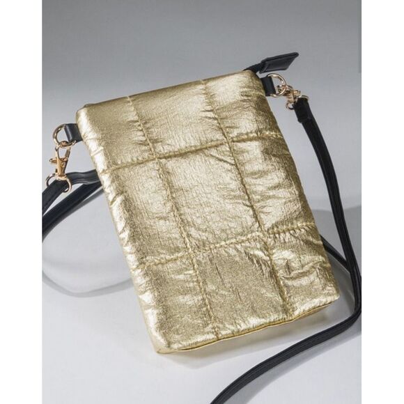 Insulated Metallic Bubble Cross Body Bag - Picture 3 of 7